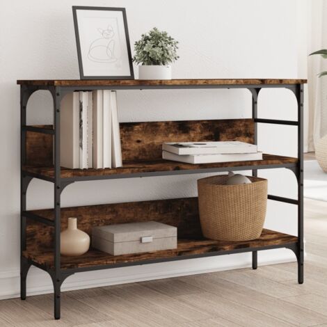 Console Table Smoked Oak 100x32x75 cm Engineered Wood vidaXL