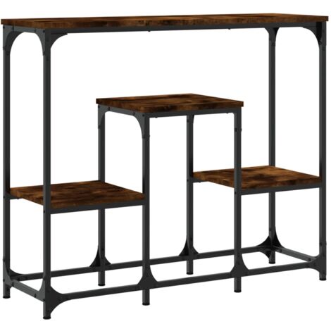 Console Table Smoked Oak 89.5x28x76 cm Engineered Wood vidaXL
