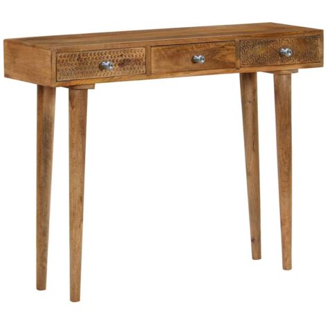 Console Table Solid Mango Wood 102x30x79 cm vidaXL
