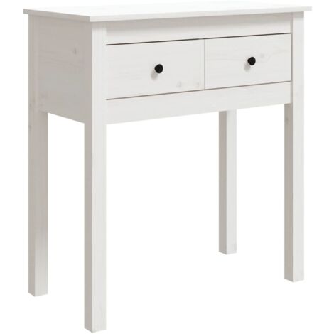 Console Table White 70x35x75 cm Solid Wood Pine vidaXL