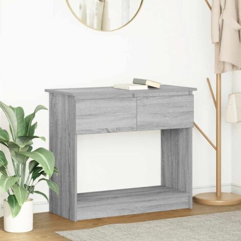 Console Table with Drawers Grey Sonoma 85.5x38.5x74.5 cm vidaXL