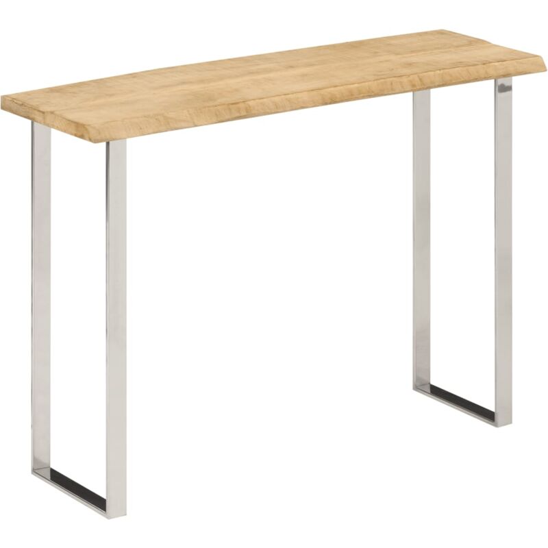 Console Table With Live Edge 105x33x76 Cm Solid Wood Mango Vidaxl
