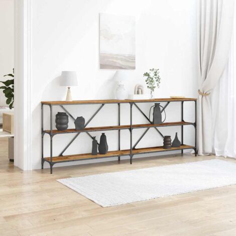 Console Table with Shelf Brown 200 x 30 x 75 cm Engineered Wood vidaXL