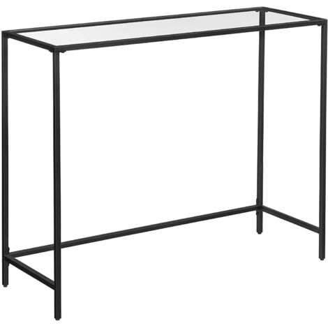 Console Valora verre noir et métal pour le salon design chic