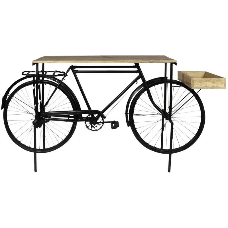 Console vélo en métal noir Tata