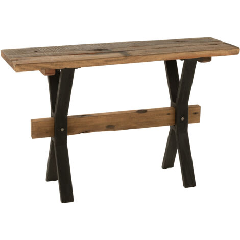 Console vintage en bois Marron Foncé 120x75 cm