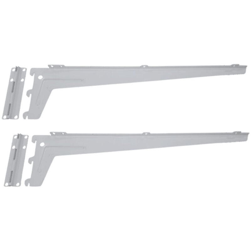 Consoles murales plan de vasque céramique 450 mm avec crémaillères , blanches