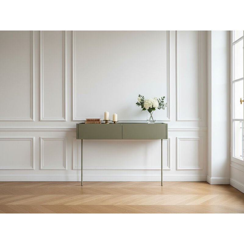 Bobochic - Console suspendue 2 tiroirs 100 cm atlas Vert