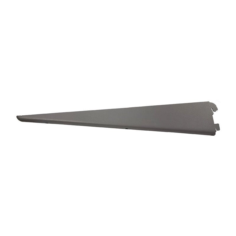 Systeme Plum - Consoles en u pour crémaillère double - longueur 370 mm - finition gris taupe mat - system plum