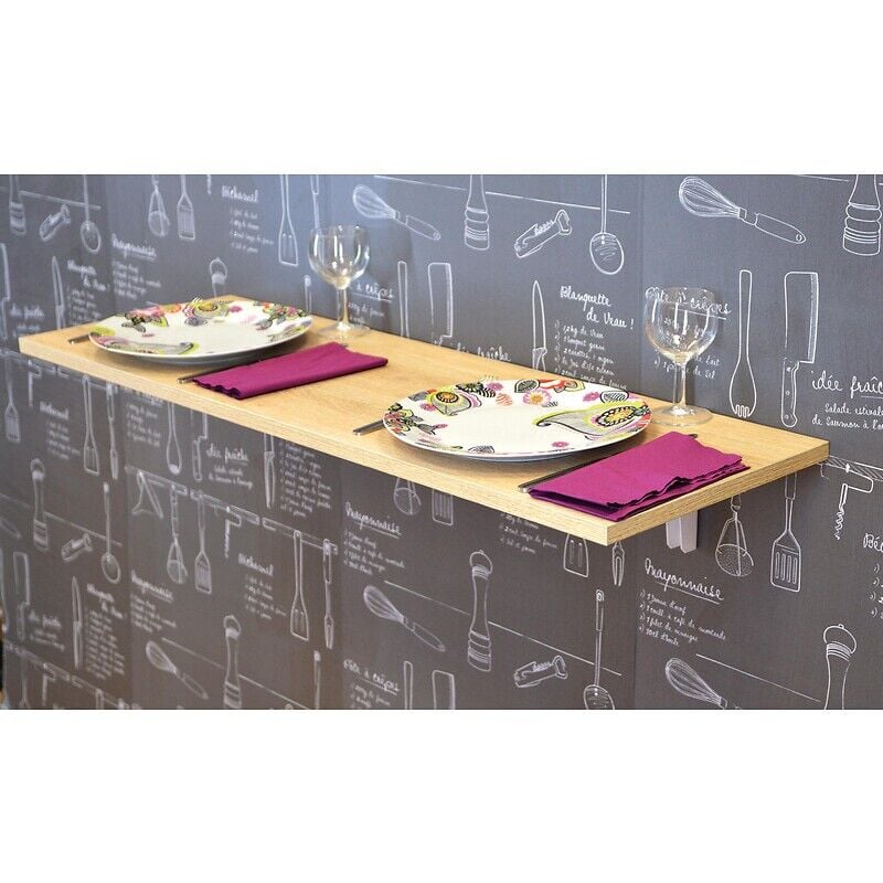 Consoles rabattables pour tablette en acier - finition blanc - 300 x 130 mm Interges