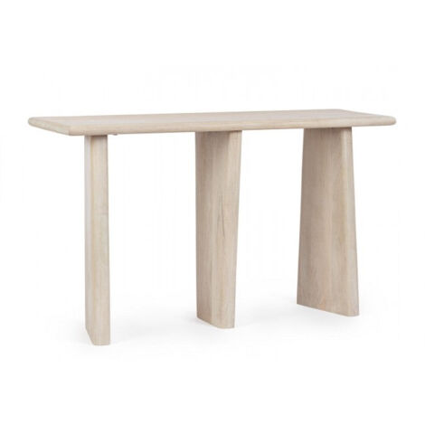 Consolle 130x40x75 cm Caffè White in Legno Naturale