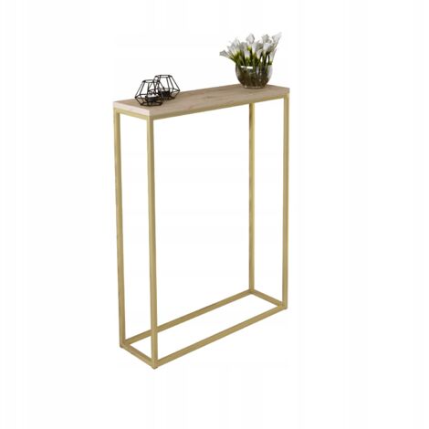 Consolle 60x20 da ingresso realizzata con profili Artisan 15x15 Golden Oak