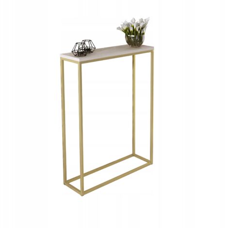Consolle 60x20 da ingresso realizzata con profili in rovere Sonoma Golden Oak 15x15