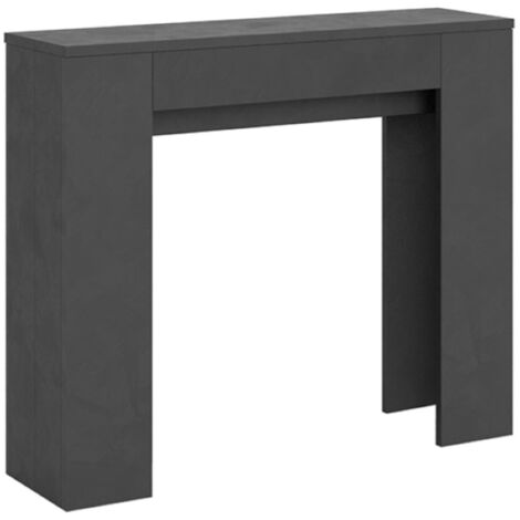 Consolle 90x25 cm allungabile fino a 181 cm in nobilitato Antracite - SLICK