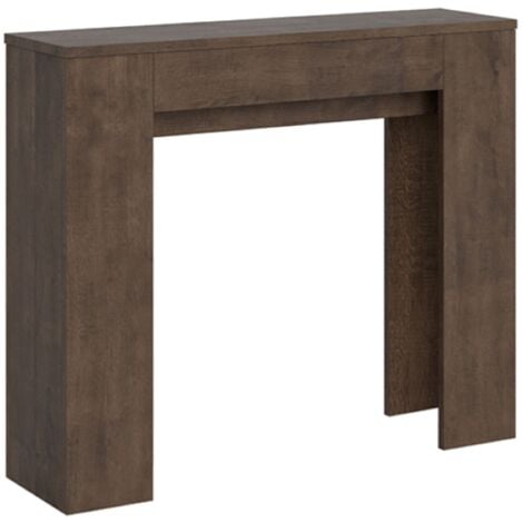 Consolle 90x25 cm allungabile fino a 181 cm in nobilitato Noce - SLICK