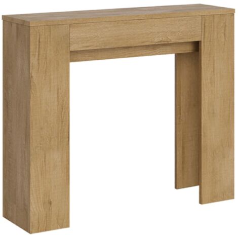 Consolle 90x25 cm allungabile fino a 181 cm in nobilitato Quercia Natura - SLICK