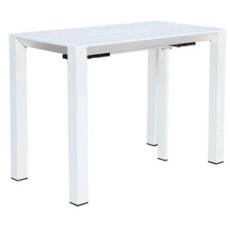 CONSOLLE ALLUMINIO BIANCO ALLUNGABILE 85X51,5/104/156/208/260X74H