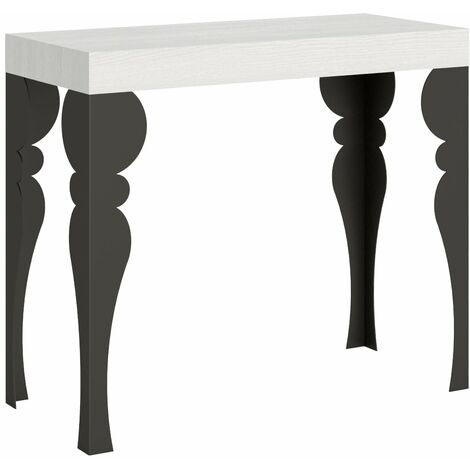 Consolle Allungabile 90-196x40x77 cm in Nobilitato Bianco