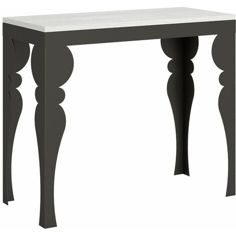 Consolle Allungabile 90-196x40x77 cm in Nobilitato Bianco