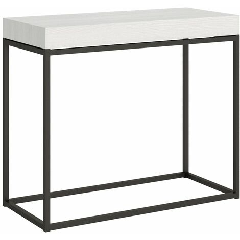 Consolle Allungabile 90-196x40x77 cm in Nobilitato Bianco