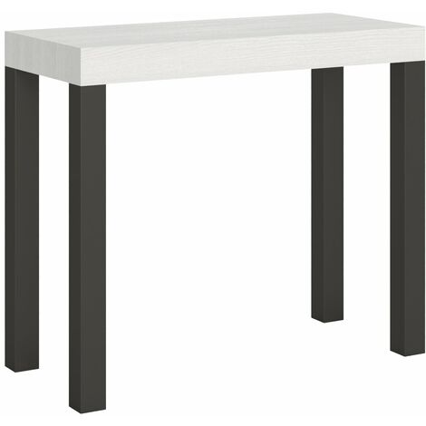 Consolle Allungabile 90-196x40x77 cm in Nobilitato Bianco