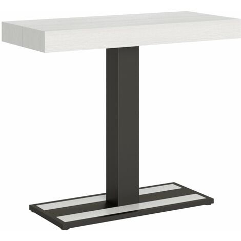 Consolle Allungabile 90-196x40x77 cm in Nobilitato Bianco