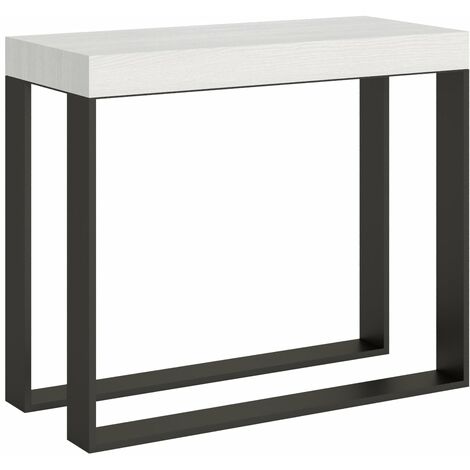 Consolle Allungabile 90-196x40x77 cm in Nobilitato Bianco