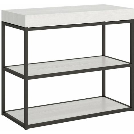 Consolle Allungabile 90-196x40x77 cm in Nobilitato Bianco