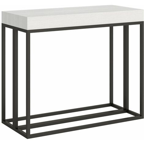 Consolle Allungabile 90-196x40x77 cm in Nobilitato Bianco