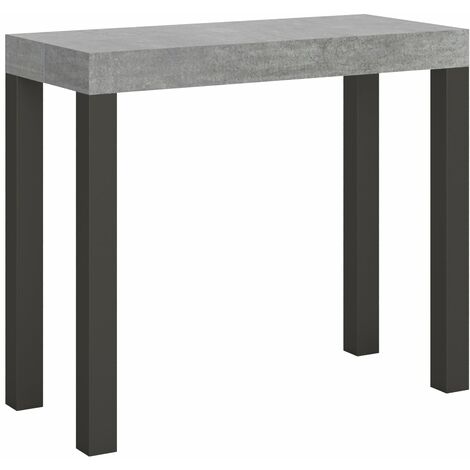Consolle Allungabile 90-196x40x77 cm in Nobilitato Grigio