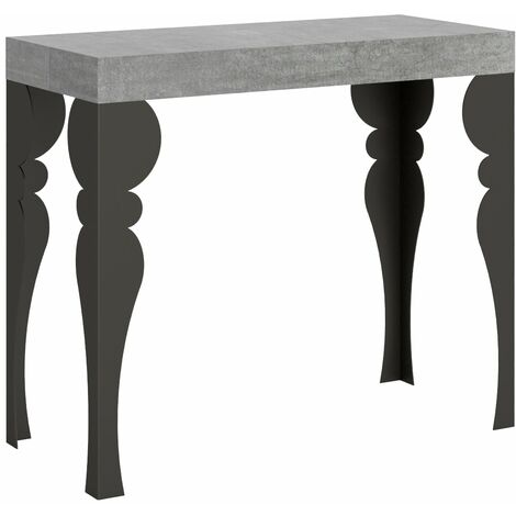 Consolle Allungabile 90-196x40x77 cm in Nobilitato Grigio