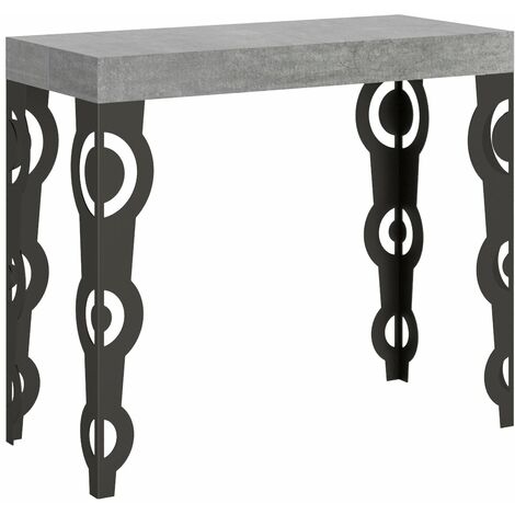 Consolle Allungabile 90-196x40x77 cm in Nobilitato Grigio