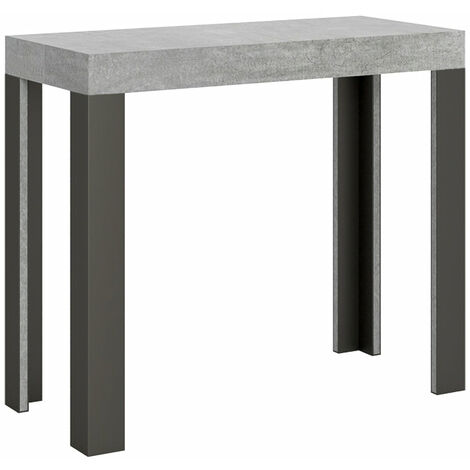 Consolle Allungabile 90-196x40x77 cm in Nobilitato Grigio