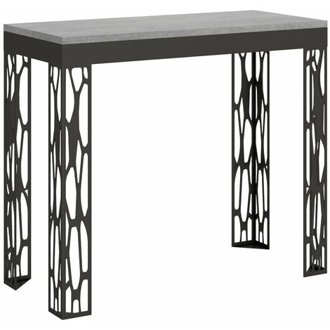 Consolle Allungabile 90-196x40x77 cm in Nobilitato Grigio
