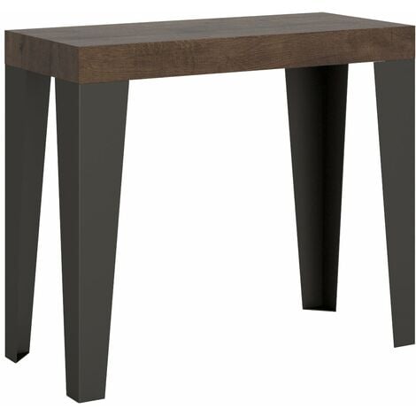 Consolle Allungabile 90-196x40x77 cm in Nobilitato Marrone