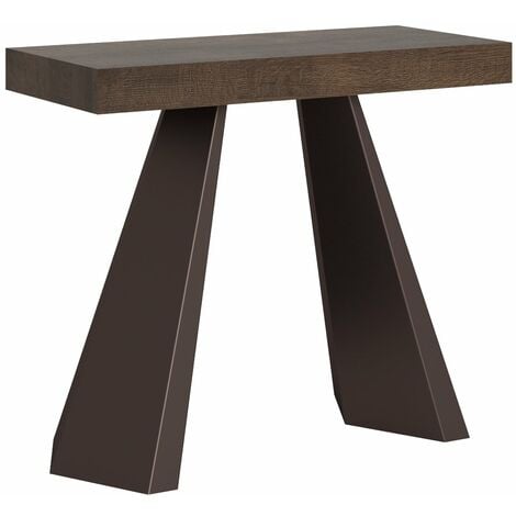 Consolle Allungabile 90-196x40x77 cm in Nobilitato Marrone