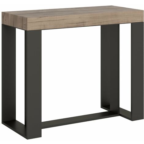 Consolle Allungabile 90-196x40x77 cm in Nobilitato Marrone