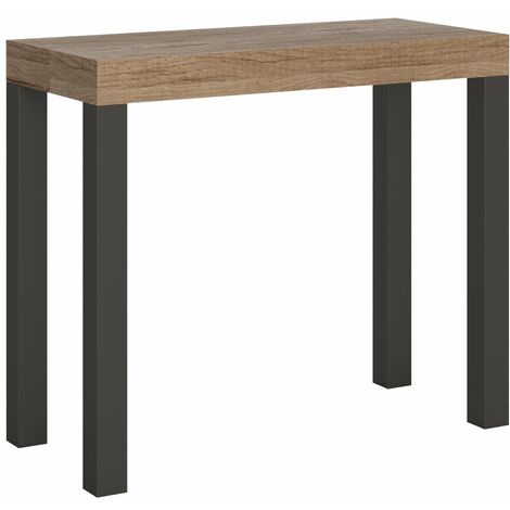 Consolle Allungabile 90-196x40x77 cm in Nobilitato Marrone