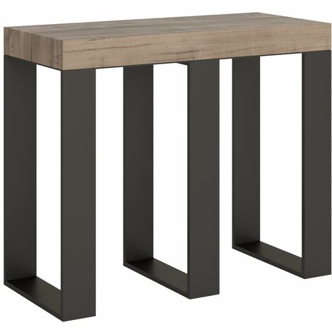 Consolle Allungabile 90-196x40x77 cm in Nobilitato Marrone