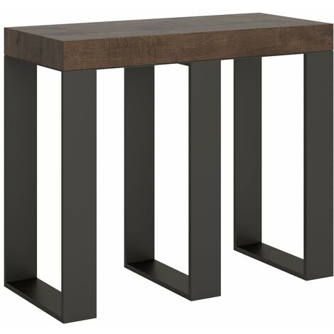Consolle Allungabile 90-196x40x77 cm in Nobilitato Marrone