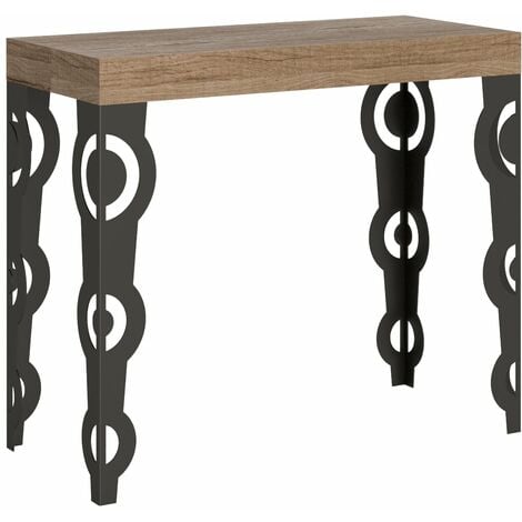 Consolle Allungabile 90-196x40x77 cm in Nobilitato Marrone