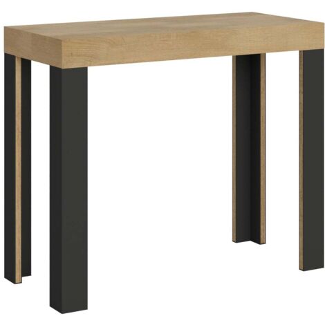 Consolle Allungabile 90-196x40x77 cm in Nobilitato Marrone