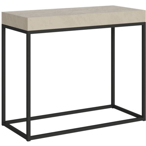 Consolle Allungabile 90-196x40x77 cm Nordica Small Premium Cashmere Telaio Antracite