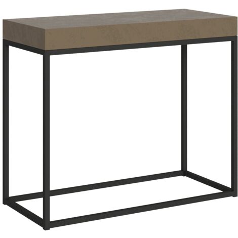 Consolle Allungabile 90-196x40x77 cm Nordica Small Tortora Telaio Antracite