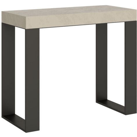 Consolle Allungabile 90-196x40x77 cm Tecno Small Cashmere Telaio Antracite