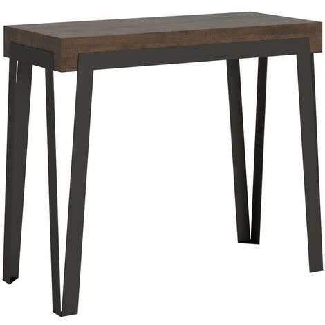 Consolle Allungabile 90-196x40x78 cm in Nobilitato Marrone