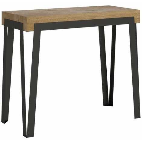 Consolle Allungabile 90-196x40x78 cm in Nobilitato Marrone
