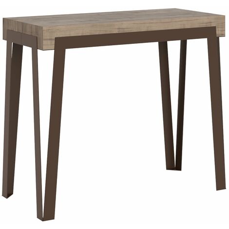 Consolle Allungabile 90-196x40x78 cm in Nobilitato Marrone