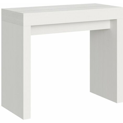 Consolle Allungabile 90-196x42x77 cm in Nobilitato Bianco
