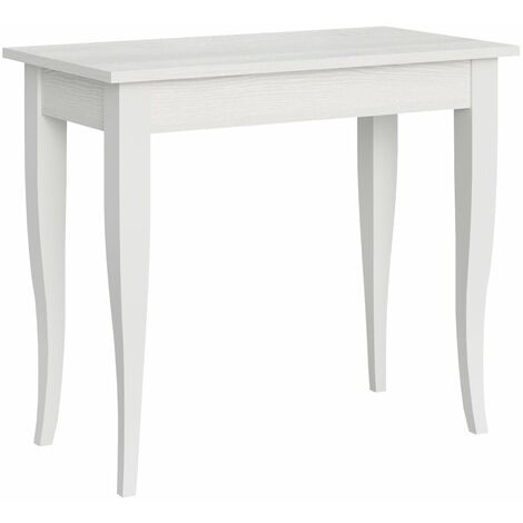 Consolle Allungabile 90-204x48x77 cm in Nobilitato Bianco